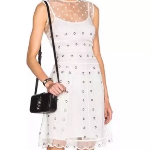 RED VALENTINO IVORY GROMMET DRESS NWT SIZE 2